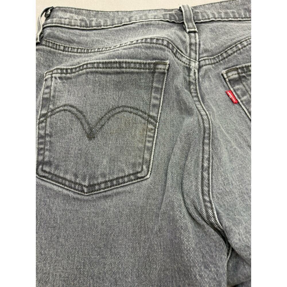 Levi’s Premium 501 Skinny Jeans Women’s 29x30 Black Distressed Big E Button Fly - Picture 9 of 13